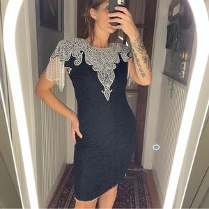 Vintage Beaded Silk Scala Dress